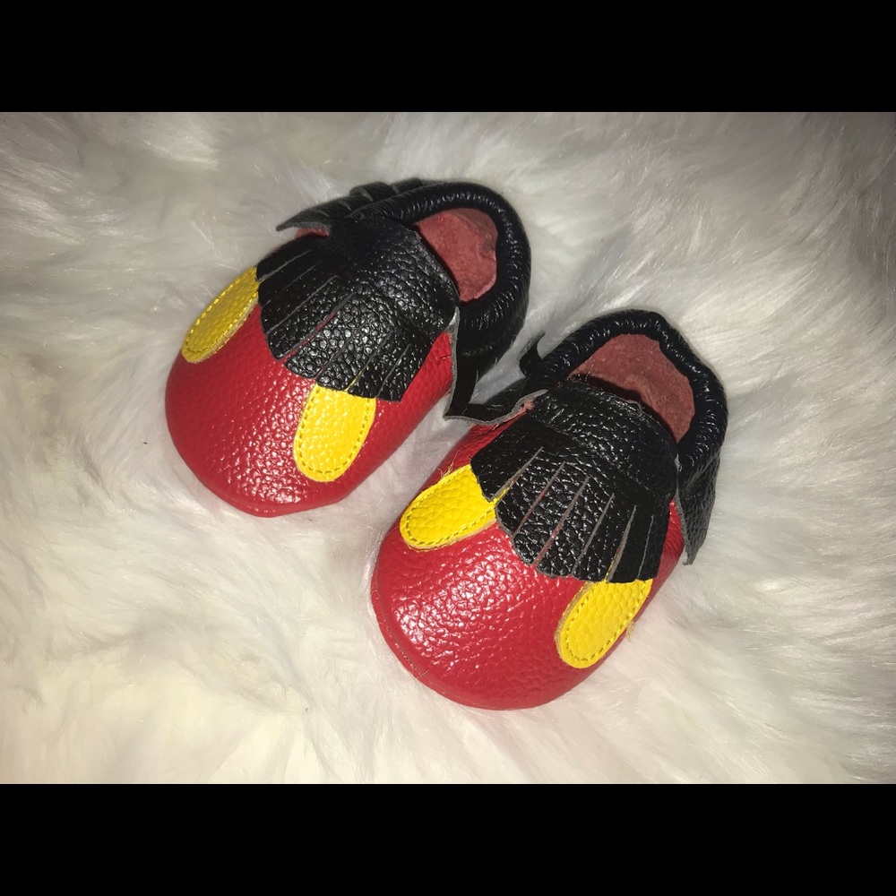 Micky mouse infant moccasins